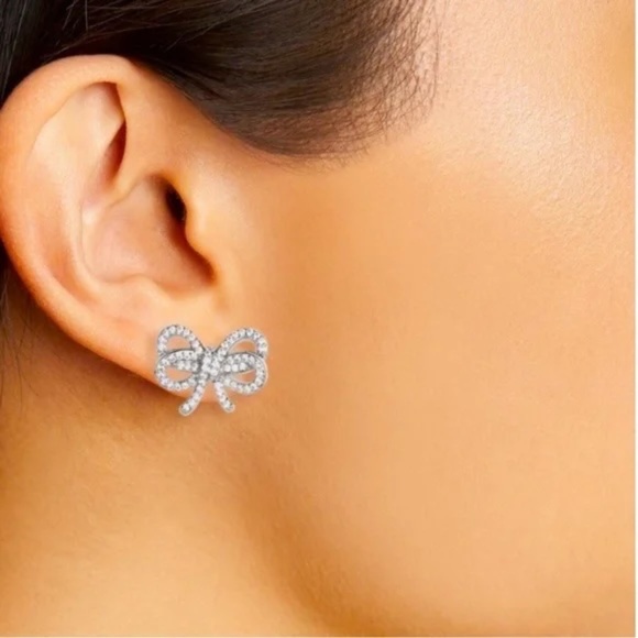 Kate Spade Silver Bow Earrings - Picture 3 of 6